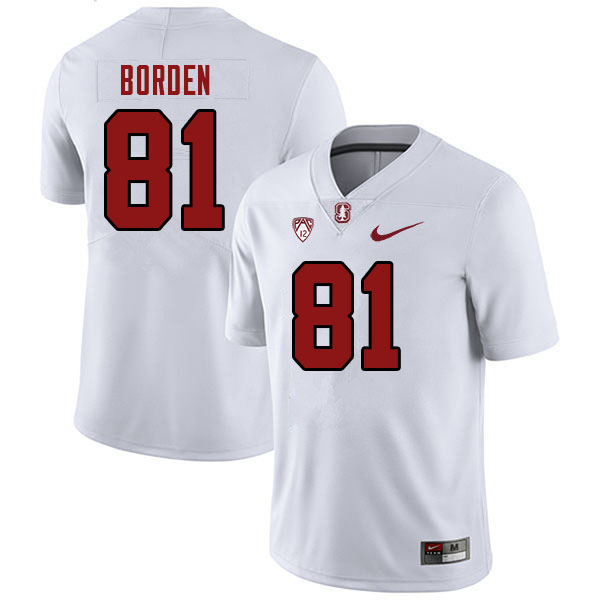 Men #81 Ahmari Borden Stanford Cardinal College Football Jerseys Stitched Sale-White